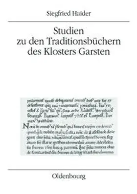 Haider |  Studien zu den Traditionsbüchern des Klosters Garsten | Buch |  Sack Fachmedien