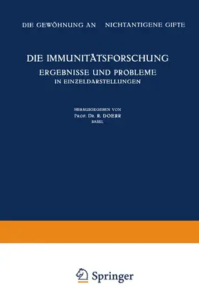 Bucher / Doerr |  Die Immunitätsforschung Ergebnisse und Probleme in Ein¿eldarstellungen | Buch |  Sack Fachmedien