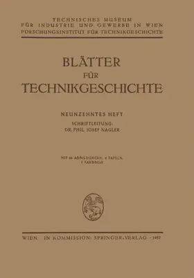 Nagler |  Blätter für Technikgeschichte | Buch |  Sack Fachmedien