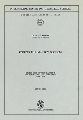Longo |  Coding for Markov Sources | Buch |  Sack Fachmedien