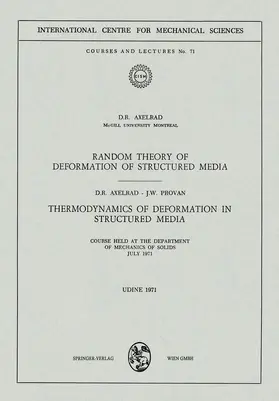 Provan / Axelrad |  Random Theory of Deformation of Structured Media. Thermodynamics of Deformation in Structured Media | Buch |  Sack Fachmedien