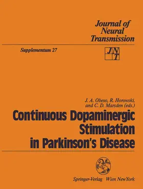Obeso / Marsden / Horowski |  Continuous Dopaminergic Stimulation in Parkinson's Disease | Buch |  Sack Fachmedien