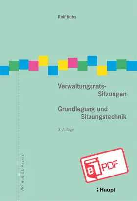 Dubs |  Verwaltungsrats-Sitzungen | eBook | Sack Fachmedien