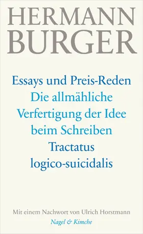 Burger / Zumsteg |  Die allmähliche Verfertigung der Idee beim Schreiben. Tractatus logico-suicidalis | eBook | Sack Fachmedien