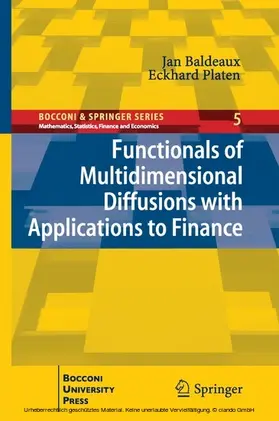 Baldeaux / Platen | Functionals of Multidimensional Diffusions with Applications to Finance | E-Book | sack.de