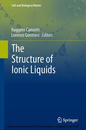 Caminiti / Gontrani |  The Structure of Ionic Liquids | eBook | Sack Fachmedien