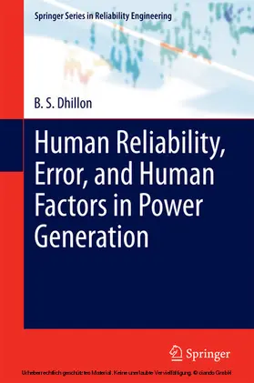 Dhillon |  Human Reliability, Error, and Human Factors in Power Generation | eBook | Sack Fachmedien