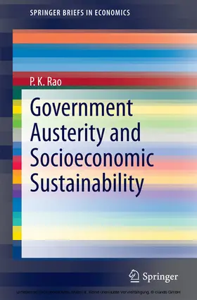 Rao |  Government Austerity and Socioeconomic Sustainability | eBook | Sack Fachmedien