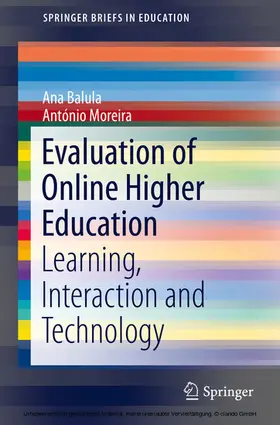 Balula / Moreira |  Evaluation of Online Higher Education | eBook | Sack Fachmedien