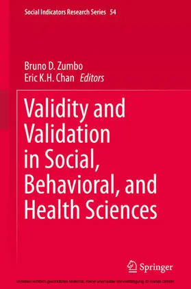 Zumbo / Chan |  Validity and Validation in Social, Behavioral, and Health Sciences | eBook | Sack Fachmedien