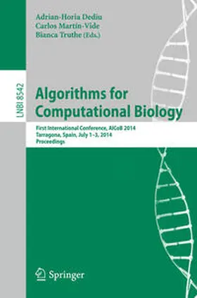 Dediu / Truthe / Martín-Vide |  Algorithms for Computational Biology | Buch |  Sack Fachmedien