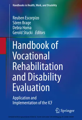 Escorpizo / Brage / Homa | Handbook of Vocational Rehabilitation and Disability Evaluation | E-Book | sack.de