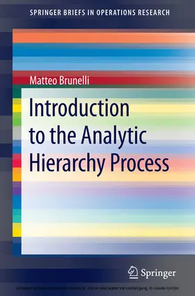 Brunelli | Introduction to the Analytic Hierarchy Process | E-Book | sack.de