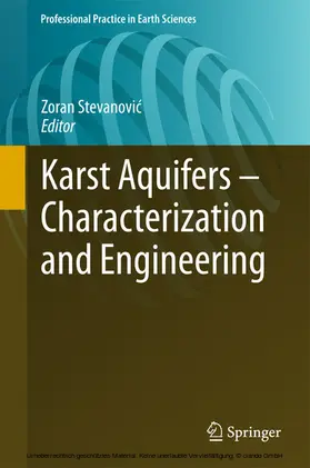 Stevanovic / Stevanovic |  Karst Aquifers - Characterization and Engineering | eBook | Sack Fachmedien