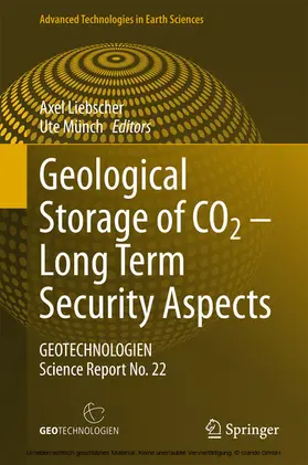Liebscher / Münch |  Geological Storage of CO2 – Long Term Security Aspects | eBook | Sack Fachmedien