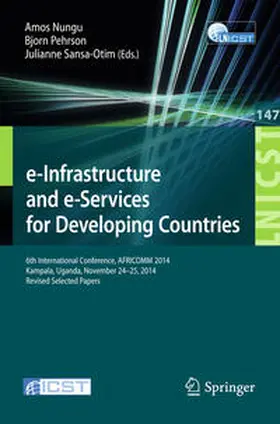 Nungu / Pehrson / Sansa-Otim |  e-Infrastructure and e-Services for Developing Countries | eBook | Sack Fachmedien
