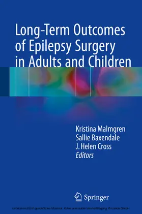 Malmgren / Baxendale / Cross |  Long-Term Outcomes of Epilepsy Surgery in Adults and Children | eBook | Sack Fachmedien
