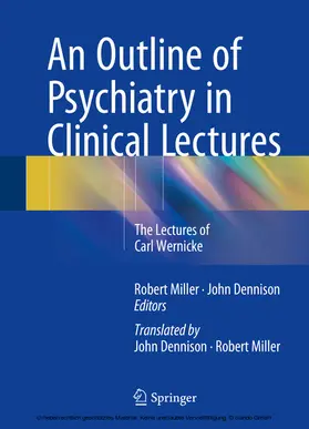 Miller / Dennison / ONZM |  An Outline of Psychiatry in Clinical Lectures | eBook | Sack Fachmedien