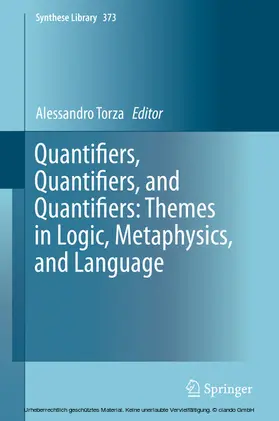 Torza | Quantifiers, Quantifiers, and Quantifiers: Themes in Logic, Metaphysics, and Language | E-Book | sack.de
