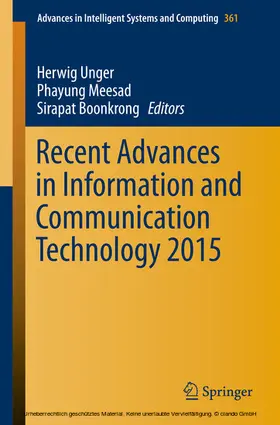 Unger / Meesad / Boonkrong |  Recent Advances in Information and Communication Technology 2015 | eBook | Sack Fachmedien
