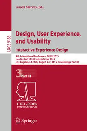 Marcus |  Design, User Experience, and Usability: Interactive Experience Design | eBook | Sack Fachmedien