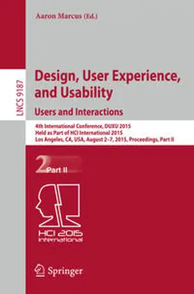 Marcus | Design, User Experience, and Usability: Users and Interactions | E-Book | sack.de