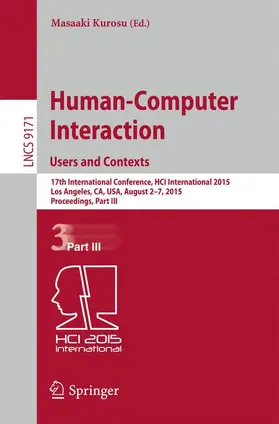 Kurosu | Human-Computer Interaction: Users and Contexts | Buch | 978-3-319-21005-6 | sack.de