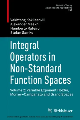 Kokilashvili / Meskhi / Rafeiro | Integral Operators in Non-Standard Function Spaces | E-Book | sack.de