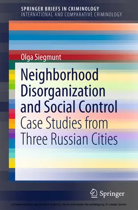 Siegmunt | Neighborhood Disorganization and Social Control | E-Book | sack.de