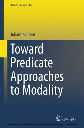 Stern | Toward Predicate Approaches to Modality | E-Book | sack.de
