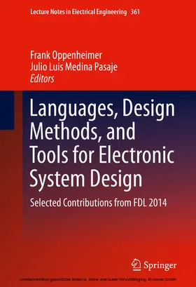 Oppenheimer / Medina Pasaje | Languages, Design Methods, and Tools for Electronic System Design | E-Book | sack.de