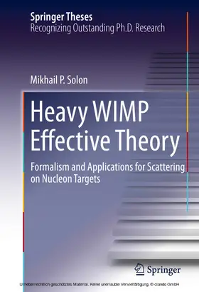 Solon | Heavy WIMP Effective Theory | E-Book | sack.de