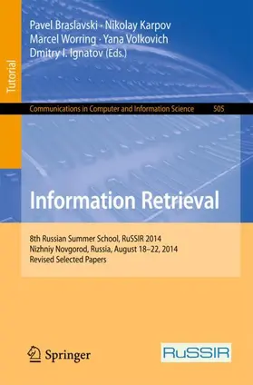 Braslavski / Karpov / Ignatov |  Information Retrieval | Buch |  Sack Fachmedien