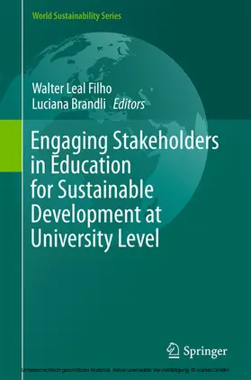 Leal Filho / Brandli |  Engaging Stakeholders in Education for Sustainable Development at University Level | eBook | Sack Fachmedien