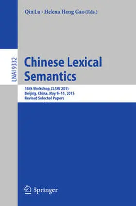 Lu / Gao | Chinese Lexical Semantics | E-Book | sack.de
