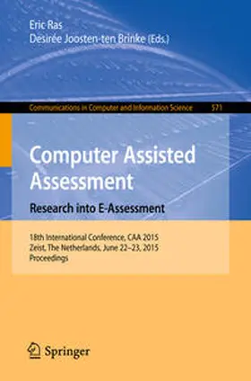 Ras / Joosten-ten Brinke | Computer Assisted Assessment. Research into E-Assessment | E-Book | sack.de