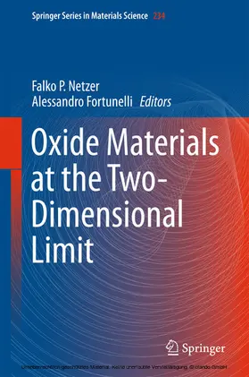 Netzer / Fortunelli | Oxide Materials at the Two-Dimensional Limit | E-Book | sack.de