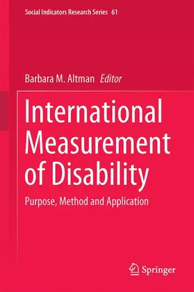 Altman |  International Measurement of Disability | Buch |  Sack Fachmedien
