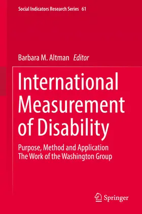 Altman |  International Measurement of Disability | eBook | Sack Fachmedien