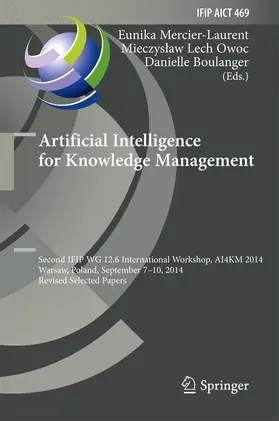 Mercier-Laurent / Boulanger / Owoc |  Artificial Intelligence for Knowledge Management | Buch |  Sack Fachmedien