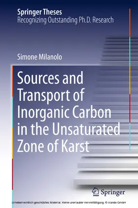 Milanolo | Sources and Transport of Inorganic Carbon in the Unsaturated Zone of Karst | E-Book | sack.de