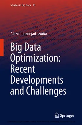 Emrouznejad |  Big Data Optimization: Recent Developments and Challenges | eBook | Sack Fachmedien