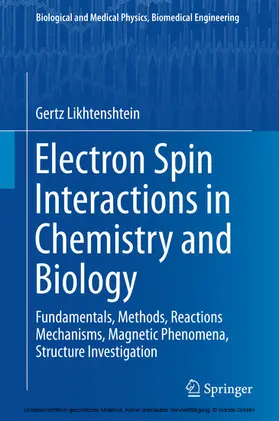 Likhtenshtein |  Electron Spin Interactions in Chemistry and Biology | eBook | Sack Fachmedien