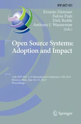 Damiani / Wasserman / Frati |  Open Source Systems: Adoption and Impact | Buch |  Sack Fachmedien