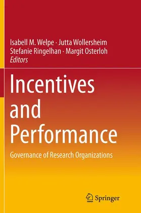 Welpe / Osterloh / Wollersheim |  Incentives and Performance | Buch |  Sack Fachmedien