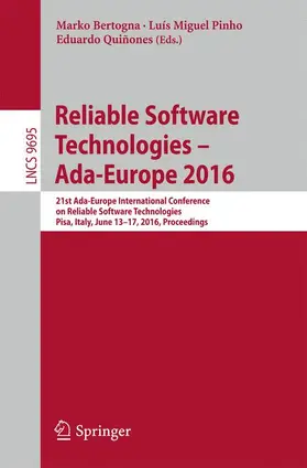 Bertogna / Pinho / Quiñones |  Reliable Software Technologies - Ada-Europe 2016 | Buch |  Sack Fachmedien