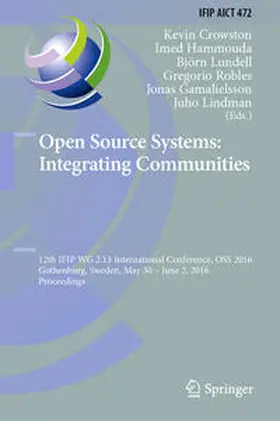 Crowston / Hammouda / Lundell | Open Source Systems: Integrating Communities | E-Book | sack.de