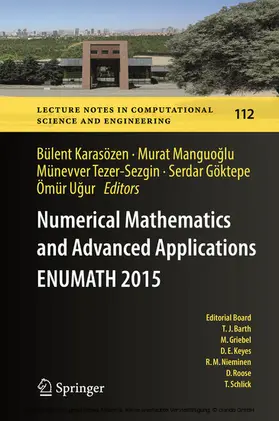 Karasözen / Manguoglu / Manguoglu |  Numerical Mathematics and Advanced Applications ENUMATH 2015 | eBook | Sack Fachmedien