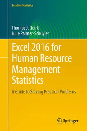 Quirk / Palmer-Schuyler |  Excel 2016 for Human Resource Management Statistics | eBook | Sack Fachmedien