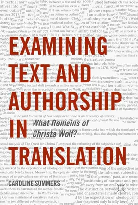 Summers |  Examining Text and Authorship in Translation | Buch |  Sack Fachmedien